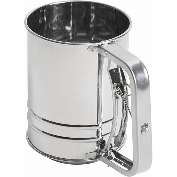 XUET 2 Cup Stainless Steel Flour Sifter for Baking for Crank Sifter