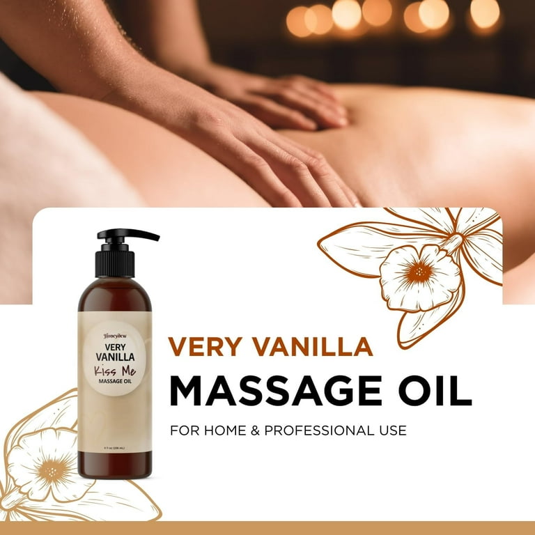 Soothing Massage Oil for Intimacy - Honeydew Aromatherapy Vanilla Body Oil  for Massage - Alluring Full Body Massage Oil for Men and Women 8 fl oz 