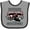 Heather and Black, variant on Inktastic Future Snowmobile Champion Boys or Girls Baby Bib