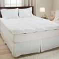 thumbnail image 2 of Somerset Home Down Mattress Topper - King 4-Inch Duck and Goose Feather Bed with Cotton Mattress Topper Cover (White), 2 of 10