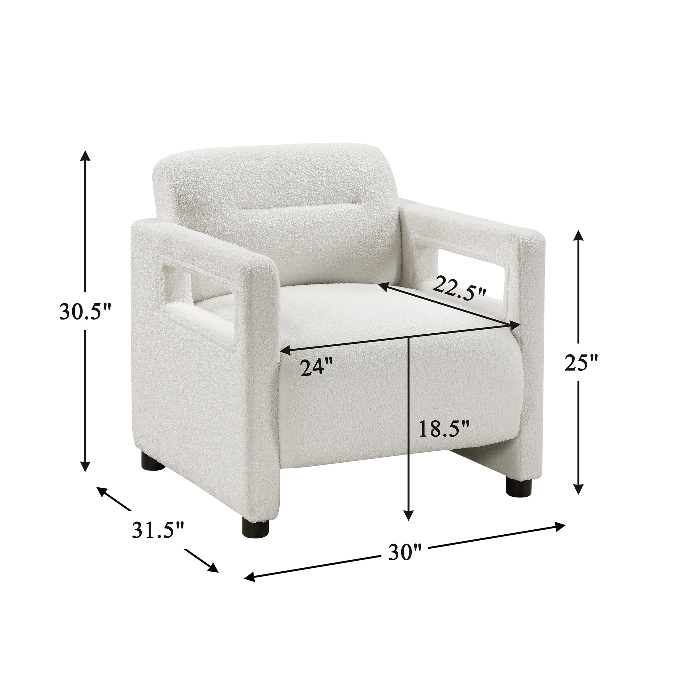 OakvillePark Palisora Boucle Accent Chair, Beige