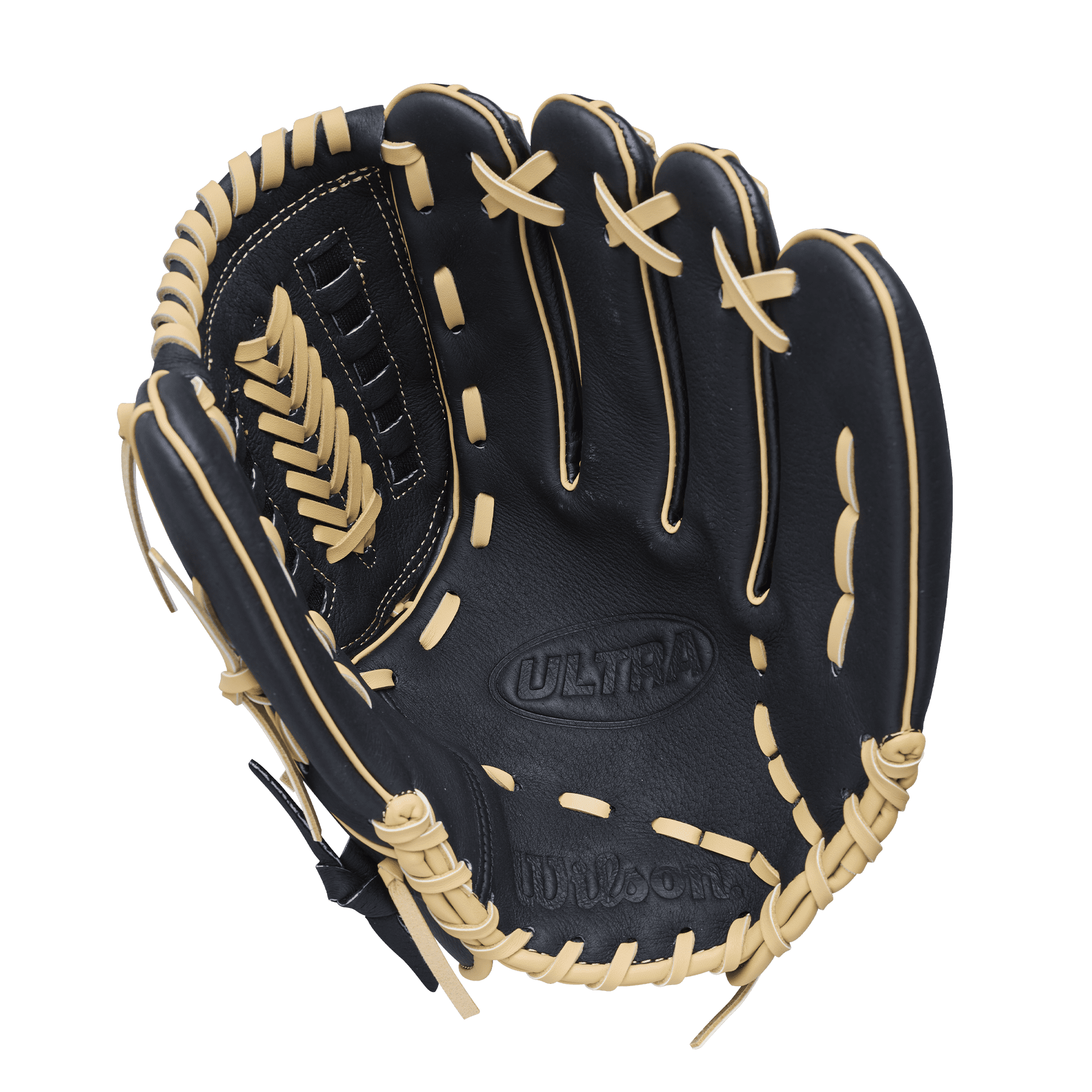 Wilson Ultra 11.5" Youth Utility Baseball Glove, Right Hand Throw, Black/Blonde