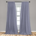 thumbnail image 5 of Ambesonne Navy Blue Curtains, Chevron Marine Colors, Pair of 28"x95", Dark Purple White, 5 of 5