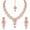 Pink, variant on Indian Bollywood Wedding & Party Wear Rose Gold Plated Women's Kundan Jewelry Choker Necklace Set