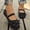 Black, variant on YOUYEDIAN Mary Jane Shoes Women Versatile Polka Dot Low Heel Round Toe Fashion Flats Bow Deco Slip On Comfy Dress Shoes