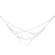 thumbnail image 2 of Sujetador de bikini de playa con brillantes cristales transparentes y cadena para el pecho para mujer Plata, 2 of 9