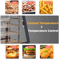 thumbnail image 3 of Anpuce 35" Food Warmer Countertop Pizza Warmers 3-Tier Display Commercial Pastry Patty Warmer Case for Buffet Restaurant Heater Food Service, L35 x W19 x H25, 3 of 11