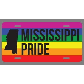 Mississippi Pride Flag License Plate Tag Vanity Novelty Metal | UV Printed Metal | 6-Inches By 12-Inches | Car Truck RV Trailer Wall Shop Man Cave | VLP658