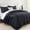 Geometric Pattern Black, variant on Ameha Velvet Bedspread King Size 3 Piece Set Navy Geometric Quilt Ultra Soft Lightweight Reversible Washable Bedding 350GSM