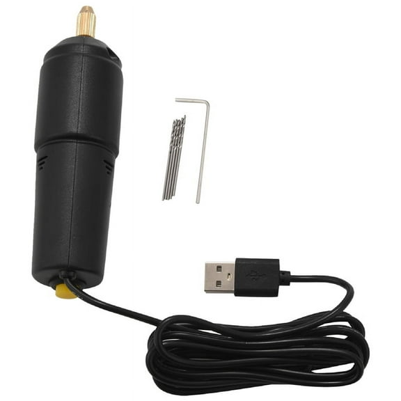 Jewelry Tools Mini Electric Drill Handheld for Pearl Epoxy Resin Jewelry Making DIY Wood Craft Tools with 5 Drill Bits