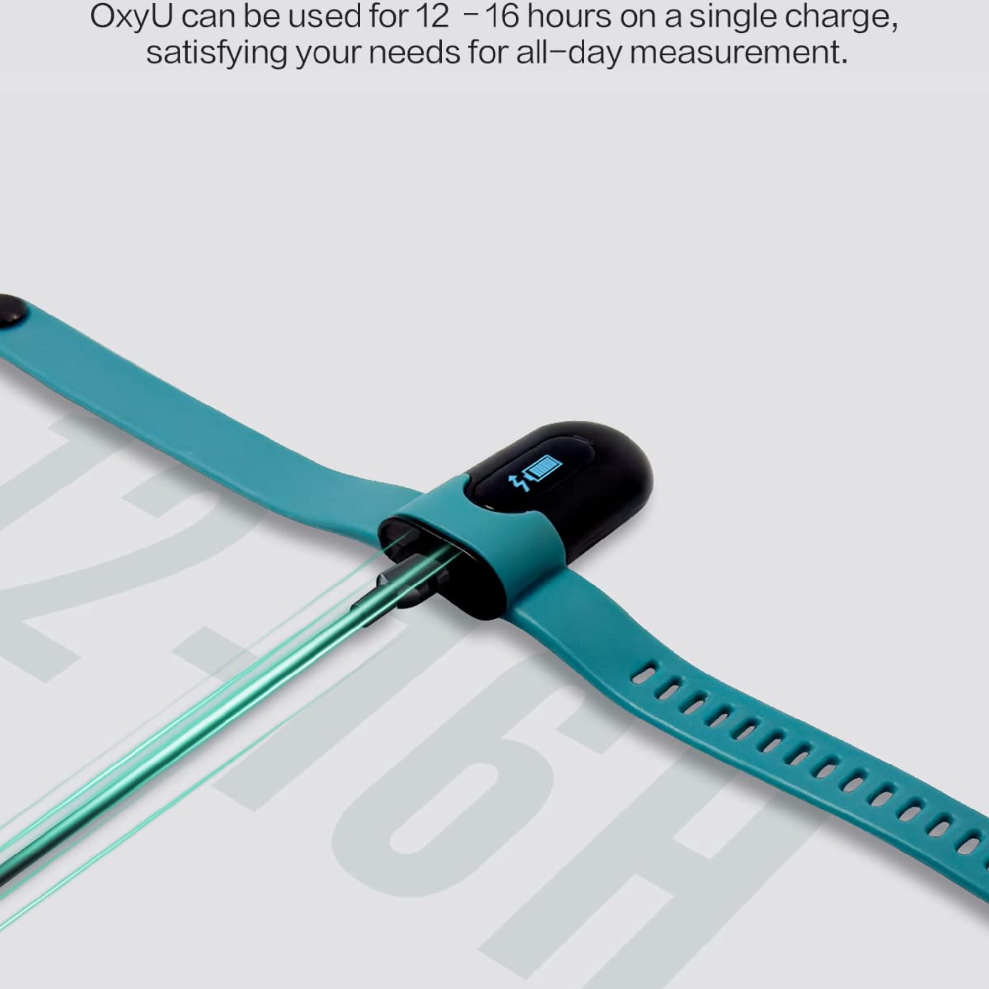 Vibeat Oxy U Wrist Oxygen Monitor - Wearable Pulse Oximeter for High-Altitude Sports & Aviation, SPO2/PR/HR Tracking, 16H Battery, Bluetooth Free APP