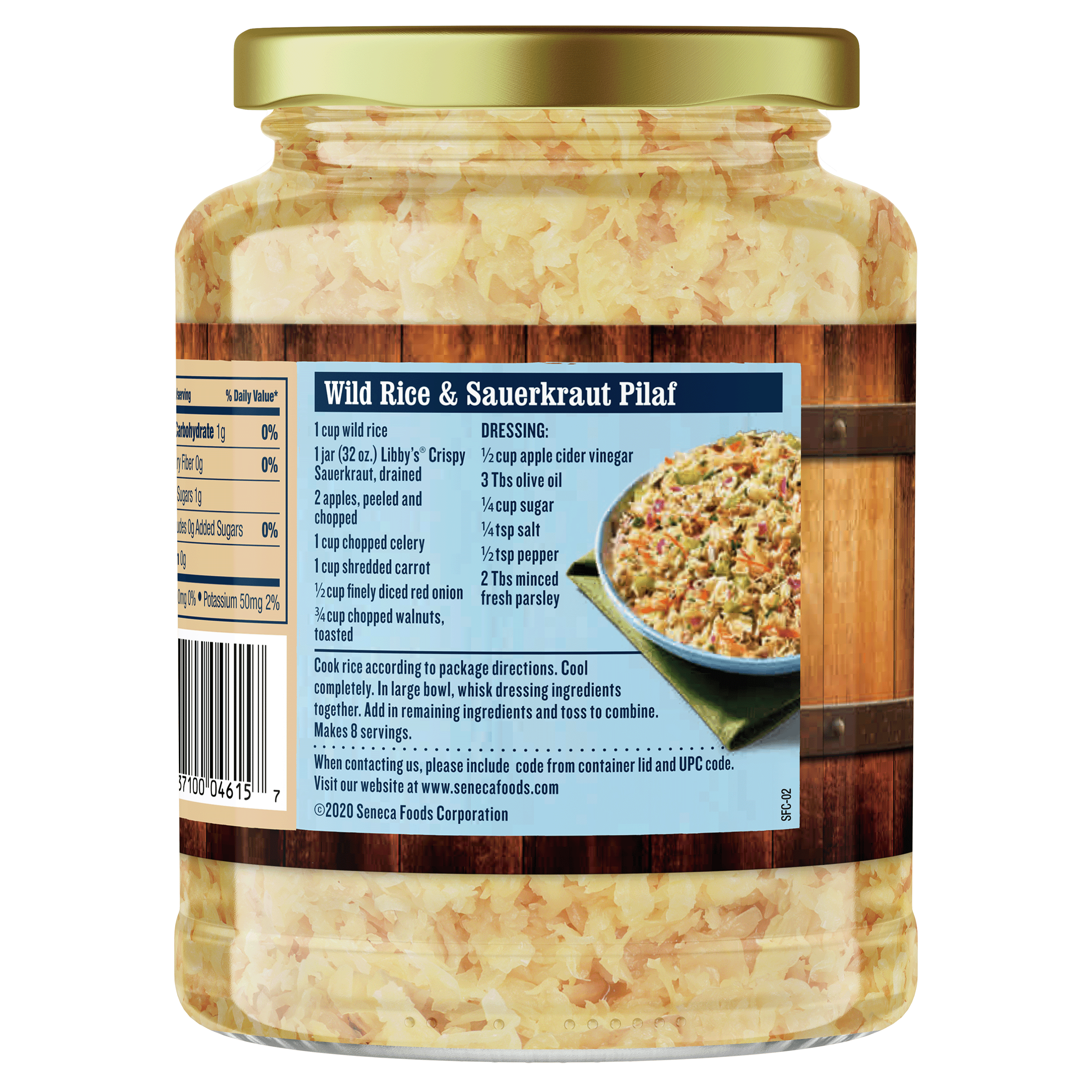 (12 pack) Libby's Crispy Sauerkraut, 32 oz Jar