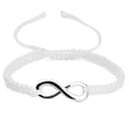 thumbnail image 4 of Qarigey tejida Cera Cuerda de algodón Cuerda Pulseras hechas a mano Trenzado Exquisito Retro Parejas Brazaletes Joyería Regalo Blanco Blanco 10Conjunto, 4 of 6