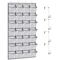Torio Over the Door Shoe Organizer, 28 Large Breathable Pockets, Hanging Shoe Storage Organizer for Closet & Small Spaces, Easy Install, White