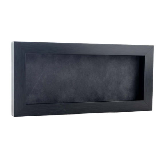 10x20 Shadow Box Frame Charcoal Gray Wood | With a 3/4" Usable Display Depth | Includes a Dark Grey