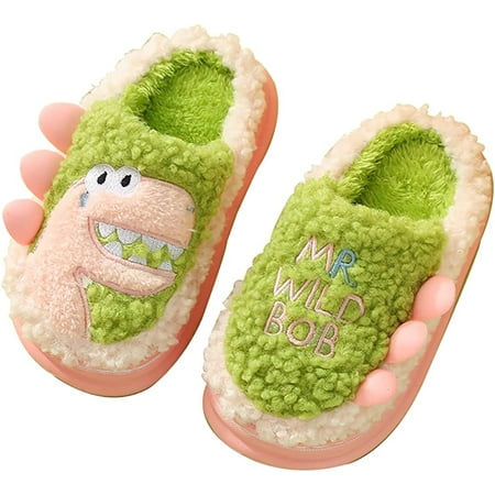

CoCopeaunt Cute Women Slippers Dinosaur Pattern Comfortable Warm House Slide Anti-Slip Outdoor Shoes