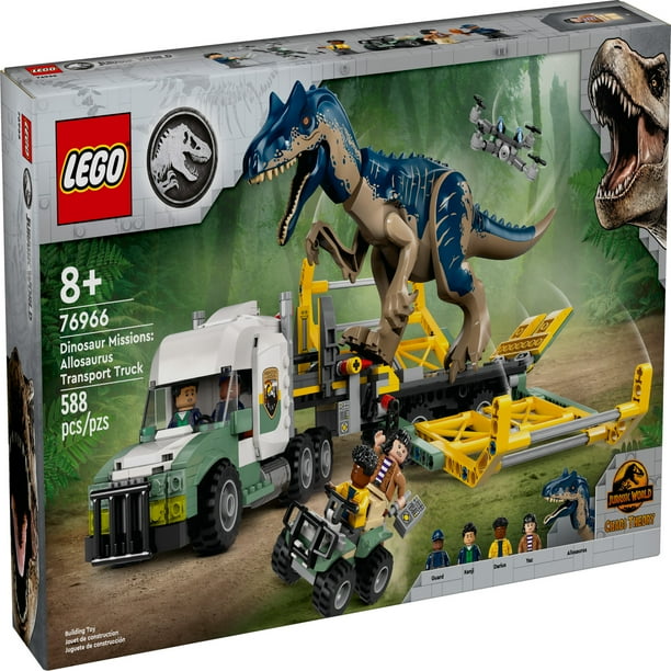 LEGO Jurassic World Allosaurus Transport Truck Toy for Kids 8+