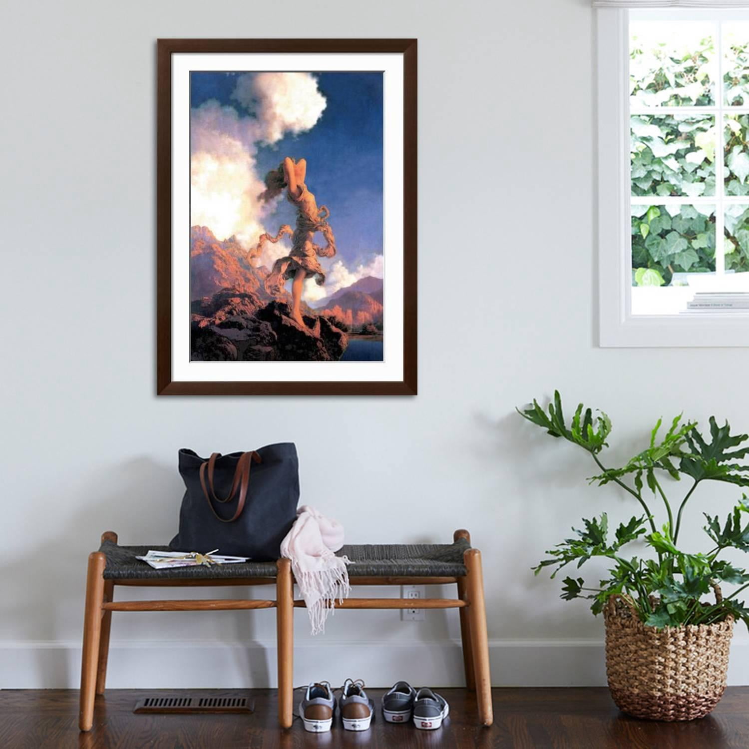 Art.com Ecstasy Art Print by Maxfield Parrish, White Frame Wall