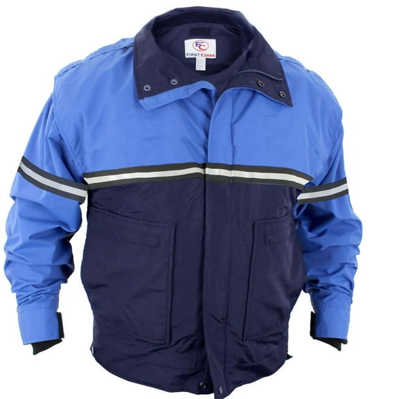 First Class 100 Polyester Bike Patrol Jacket Medium Royal Blue With Navy Blue