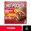 Hot Pockets Frozen Snacks, Pepperoni Pizza Crispy Crust, 2 Sandwiches, 9 oz (Frozen)