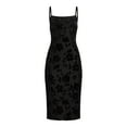 Madden NYC Women's and Women's Plus Velvet Burnout Midi Dress, Sizes
