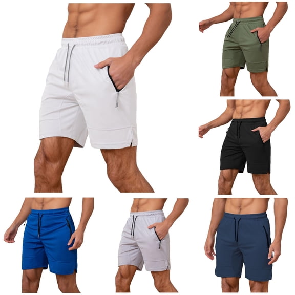 LiuXxxx Male Summer Shorts Solid Color Tie Suit Cool Breathable Five Quarter Pants White XS