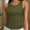 Green, variant on Crew Neck Tank Tops for Women Stretch Camisole Shirts