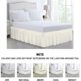 thumbnail image 2 of SGI bedding 9 inch Drop Wraparound Bed Skirt California King Size - No Lifting Required, Adjustable Easy Fit Elastic Strap, Classic Gathered Styling Dust Ruffle, Fade Resistant -Cream, 2 of 7