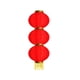 thumbnail image 1 of Linterna de cadena redonda roja para exteriores, impermeable, plegable, para Año Nuevo, boda, cepillada, 1 of 1