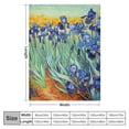 thumbnail image 4 of COMIO  Blanket Irises Gifts for Women Kids Girls Home Bedroom Birthday Christmas Flowers Floral Decor Soft Cozy Lightweight Throw Blankets, 4 of 6