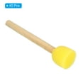 thumbnail image 3 of Esponjas de pintura Uxcell para pintar esponja redonda cepillo de espuma mango de madera amarillo 0.8", 3 of 7