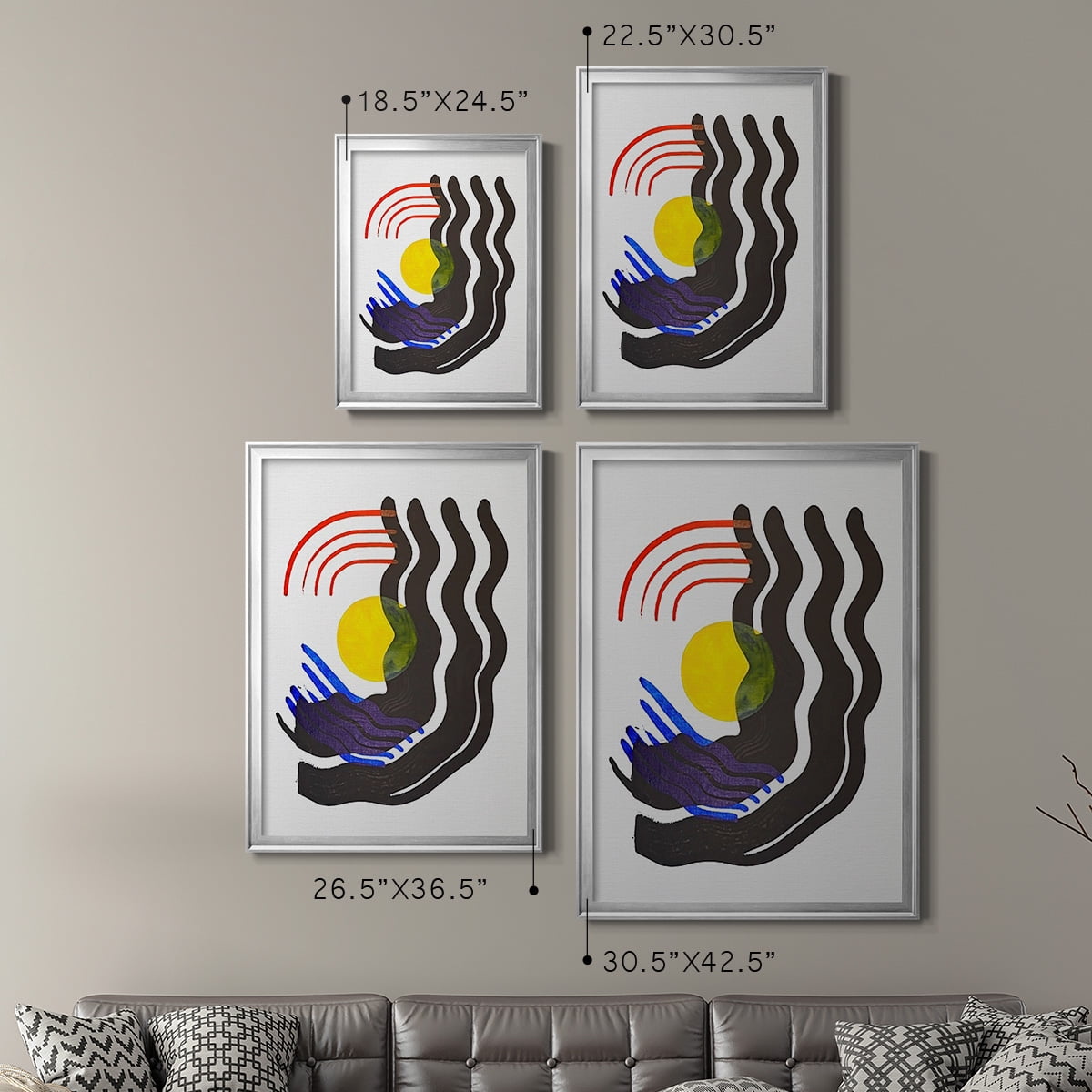 Shifting III Premium Framed Print, in Gold, Black, or Silver - Ready to Hang