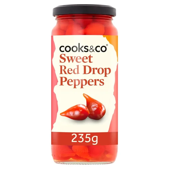 Cooks & Co Sweet Drop Red Peppers -235g British Product