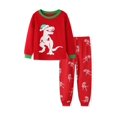 thumbnail image 1 of Conjunto de pijama de algodón para niños, ropa de dormir para niños, Halloween, Navidad, árbol de dinosaurio, 1 of 4