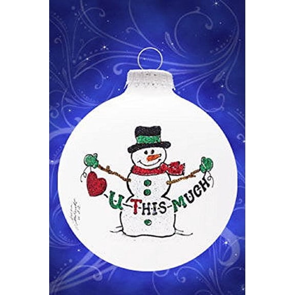 Love You U This Much Snowman Christmas Tree Ornament Decoration Made in the USA