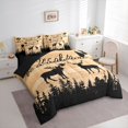 thumbnail image 3 of Manfei Jungle Wildlife Deer 7-Piece Twin Bedding Sets,Wild Animal Moose Bedding Comforter Set,Brown Black Sheet Sets For Kids,Breathable Home Decor Reversible, 3 of 8