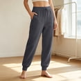 thumbnail image 7 of Resicozy Petite Sweatpants Women Trendy Elastic Waist Bottom Lounge Pant Lightweight Baggy Joggers with Pocket Dark Gray XL, 7 of 7