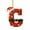 C, variant on Cute Santa Claus Monogram Christmas Ornament, Flat Acrylic Personalized Initial Christmas Tree Ornament with Santa Hat, Xmas Stocking Tag, Farmhouse Rustic Monogram Decoration - Letter R