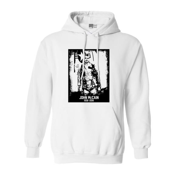 John McCain Senator USA Flag RIP 1936-2018 Hero Black DT Sweatshirt Hoodie