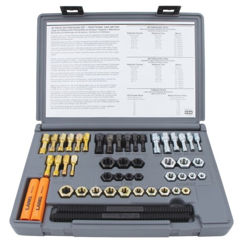 Lang 971 SAE and Metric Thread Repair Kit, 48 Pieces