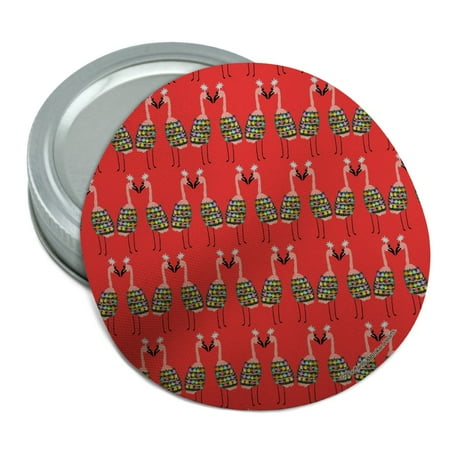 

Christmas Flamingos Round Rubber Non-Slip Jar Gripper Lid Opener