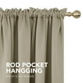 thumbnail image 5 of Deconovo Beige Room Darkening Curtains 84 inches Long, Rod Pocket Window Treatments for Living Room, 52"W x 84"L, 2 Panels, 5 of 10