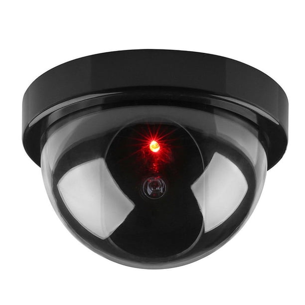 Cámara de Simulación Yeacher de Seguridad Domo Ficticio con Luz Roja Intermitente Negro