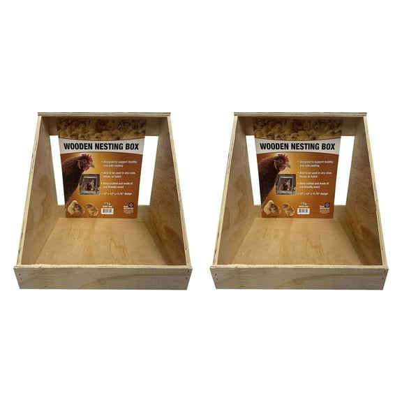 Farm Innovators Single Nesting Box for Chickens, Ducks and Birds, 2 Pack