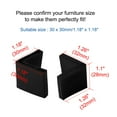 thumbnail image 2 of 12 Pcs Black Soft Angle Iron Foot L Shaped Edge Leg Cover 30mm x 30mm, 2 of 7