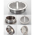 thumbnail image 2 of Desagüe de suelo de acero inoxidable, desagüe antiobstrucción para balcones de acero inoxidable, filtro de suelo de acero extraíble para uso en exteriores (boca plana de 160), 2 of 4