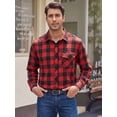 thumbnail image 3 of sogami Mens Flannel Shirts Casual Long Sleeve Button Down Plaid Shirts, 3 of 9