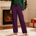 thumbnail image 5 of qolati Plaid Pajama Pants Men Soft Mens Pajama Bottoms Sleepwear Unisex Women Drawstring Sleep Lounge Pjs Pants with PocketsMulticolorM, 5 of 9