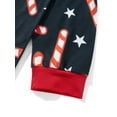 thumbnail image 6 of Eyicmarn Family Matching Christmas Jumpsuit Deer Pajamas Candy Cane Print Holiday Pajamas Sleepwear Dad Mom Kids PJs, 6 of 9