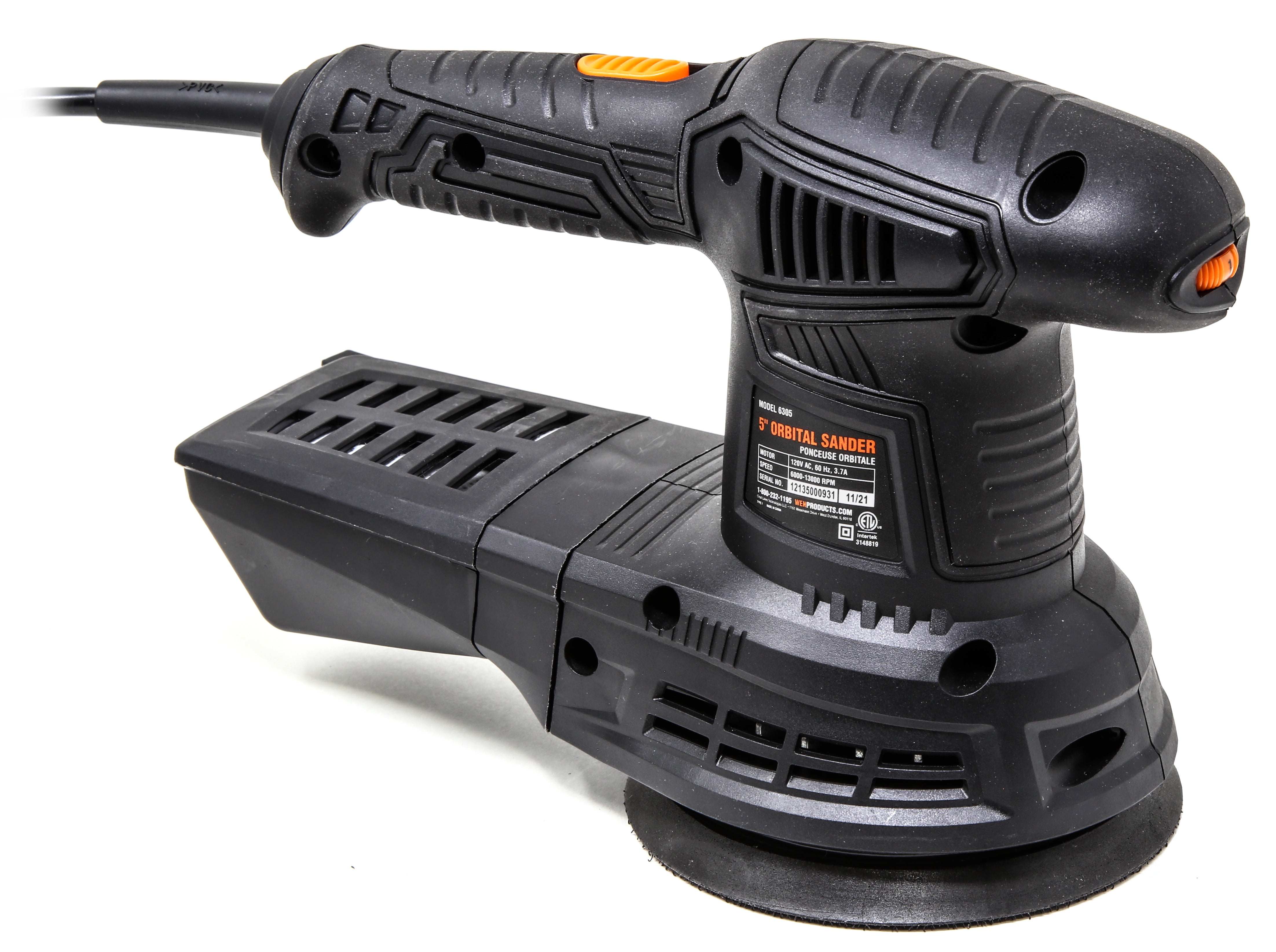WEN 3.7-Amp 5-Inch Variable Speed Random Orbit Rotary Sander